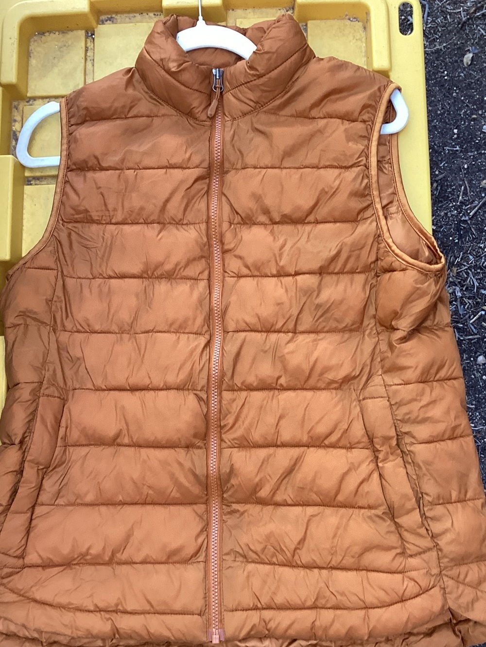 32 Degrees Women's Quilted Puffer Vest in Rust
